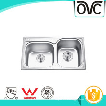 China Supply Stainless Steel Small Double Kitchen Sink
 China Supply Stainless Steel Small Double Kitchen Sink